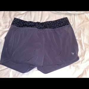 Grey old navy shorts with animal print band